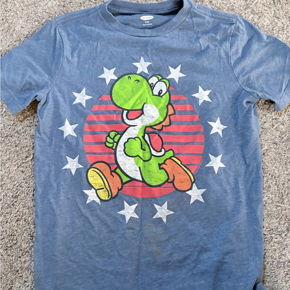 Old Navy Blue Tee with Green Character